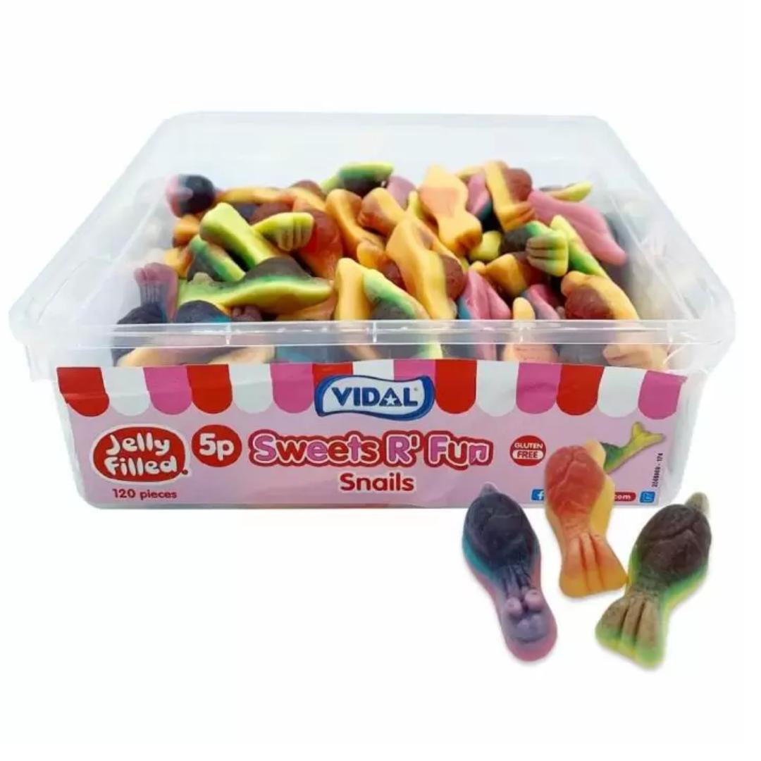 Vidal Jelly Filled Snails Tub - 780g