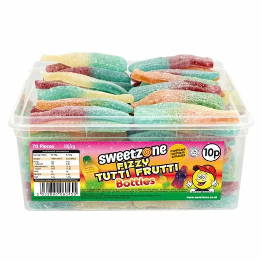 Sweetzone Fizzy Tutti Frutti Bottles Tub