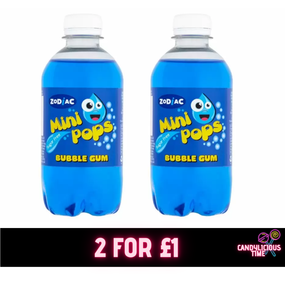 Zodiac Mini Pops (330ml) Pack of 2 - Mini Pops Bubblegum (330ml)