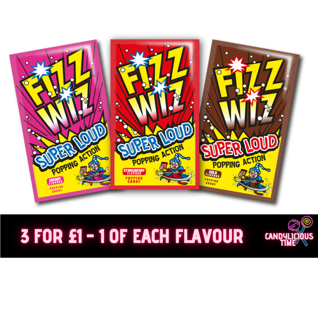 Fizz Wiz Popping Candy - Pack of 3 (15g)