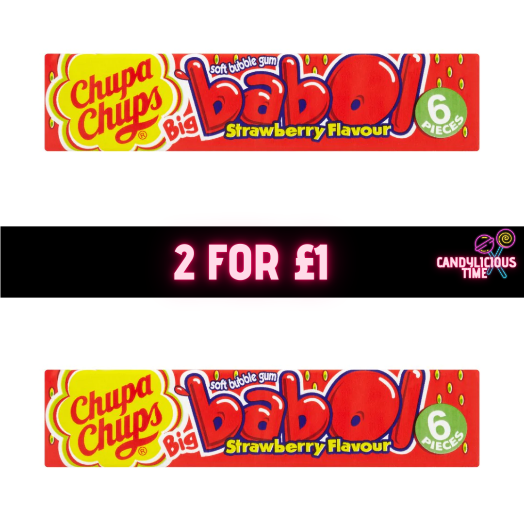 Chupa Chups Big Babol Bubble Gum (28g) - Strawberry