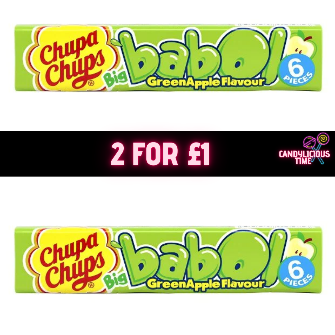 Chupa Chups Big Babol Bubble Gum (28g) - Green Apple