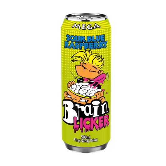 Mega Brain Licker Sour Fizzy Candy Drink (500ml) - Sour Blue Raspberry