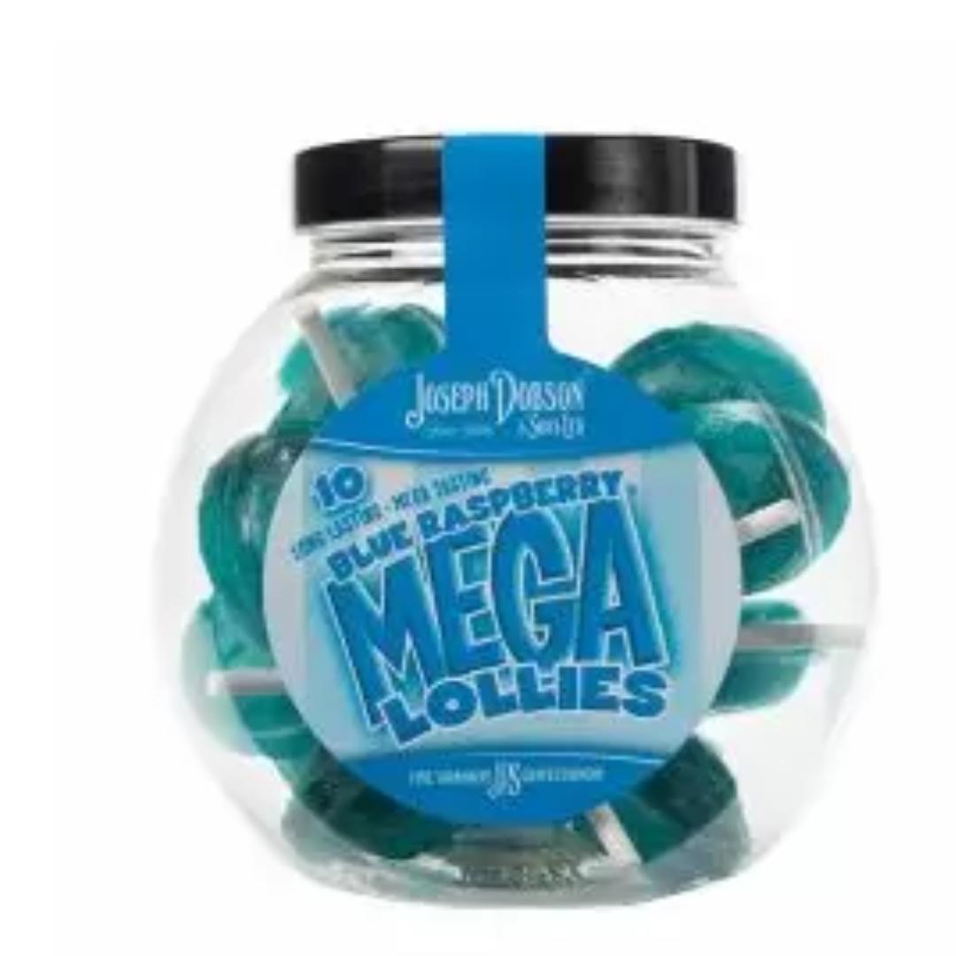 Dobsons Mega Candy Lollies Blue Raspberry Gift Jar