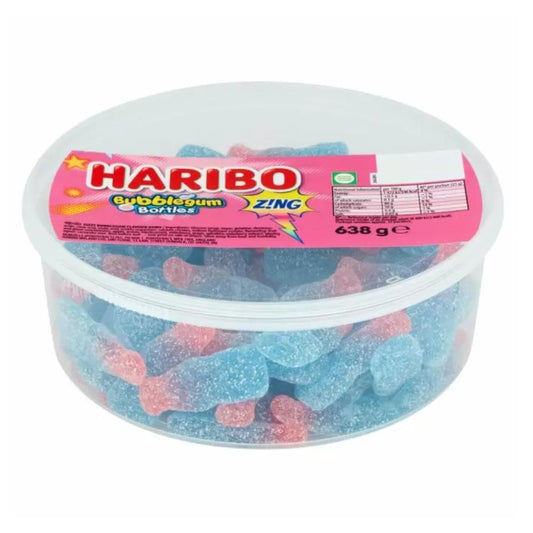 Haribo - Fizzy Bubblegum Bottles - Circle Tub