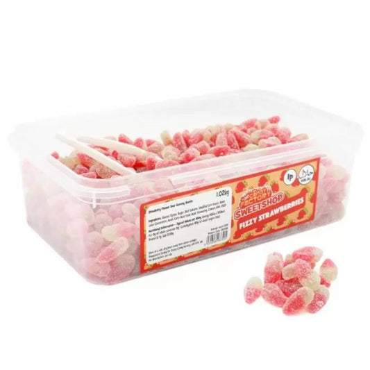 Crazy Candy Factory Tubs - Fizzy Mini Strawberries