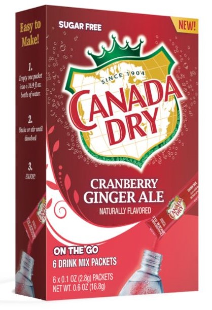 Canada Dry Cranberry Ginger Ale Singles To Go