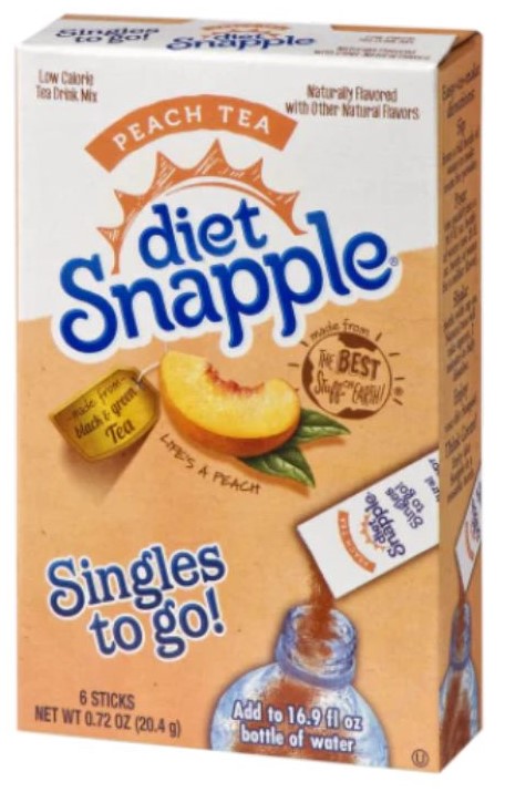 Diet Snapple Peach Tea Singles To Go