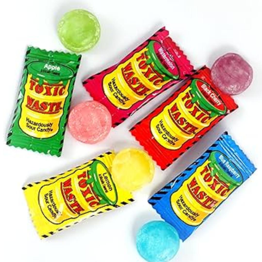 Toxic Waste Candy - Tangy and Sour Original Flavour, 20 Pieces