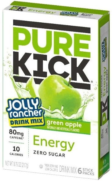 Pure Kick Jolly Rancher Green Apple Singles To Go