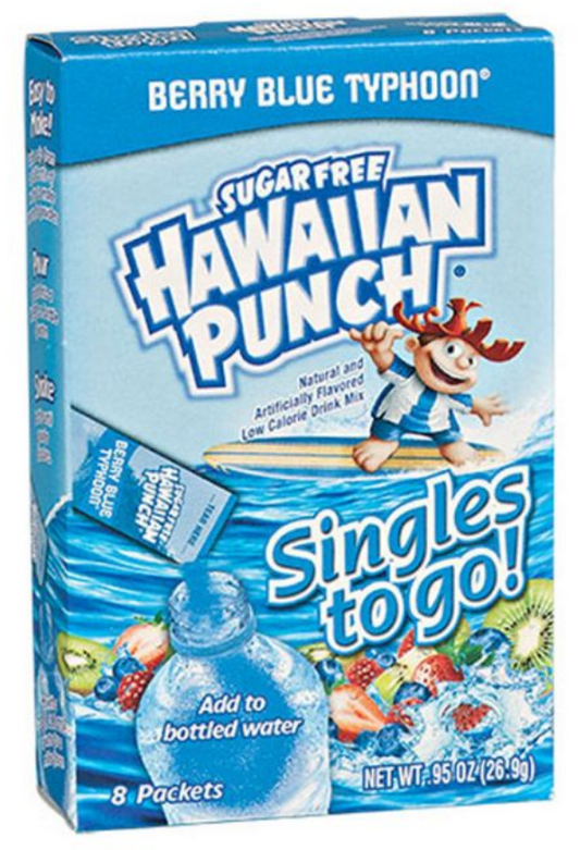 Hawaiian Punch Berry Blue Typhoon Singles To Go