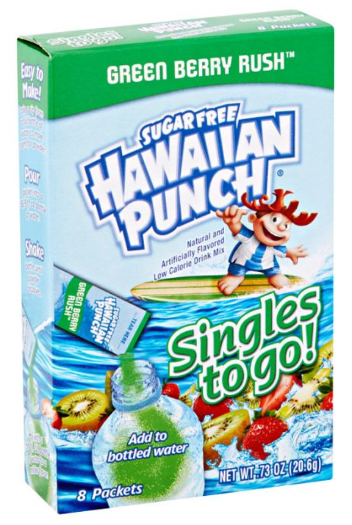 Hawaiian Punch Green Berry Rush Singles To Go