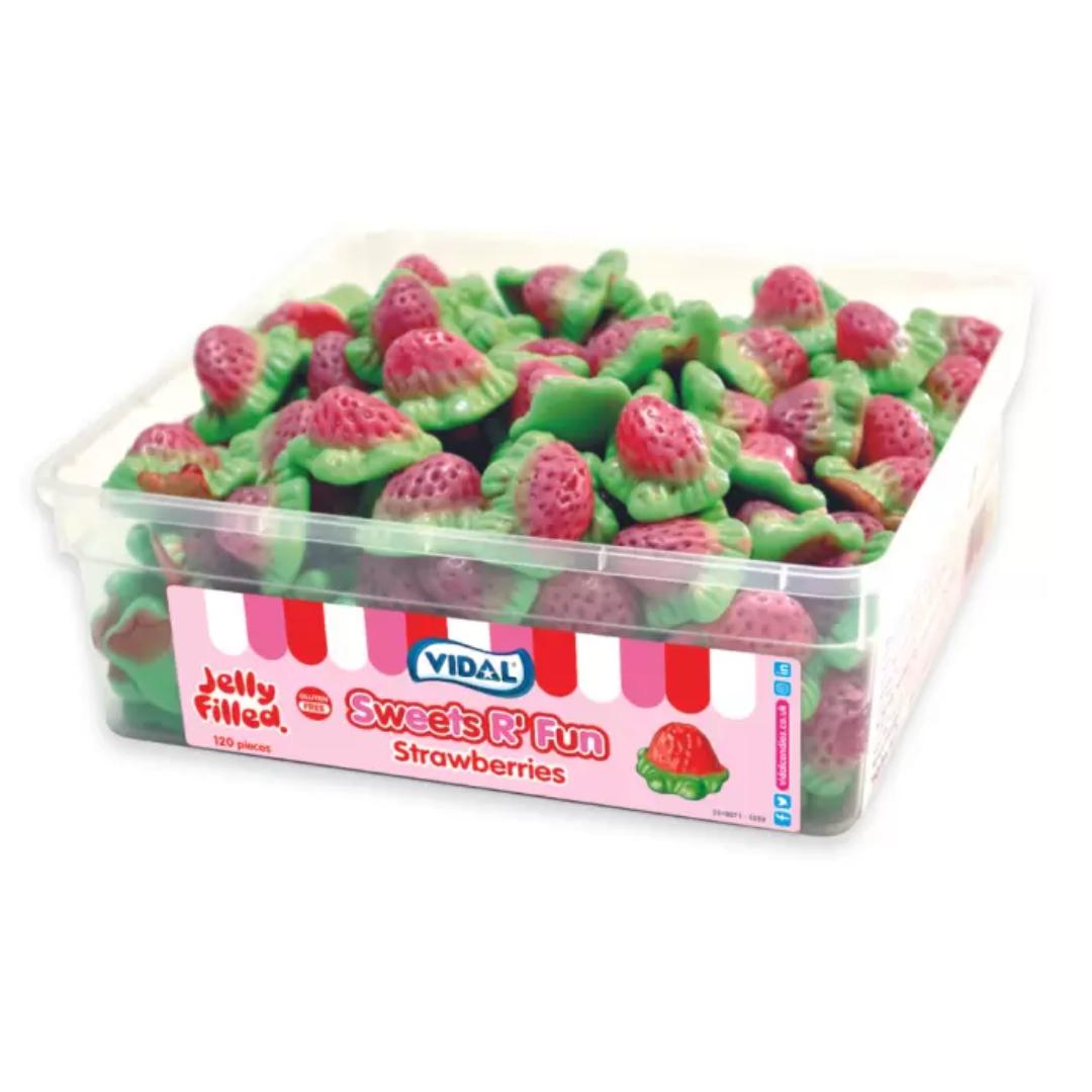 Vidal Jelly Filled Strawberries Tub - 780g