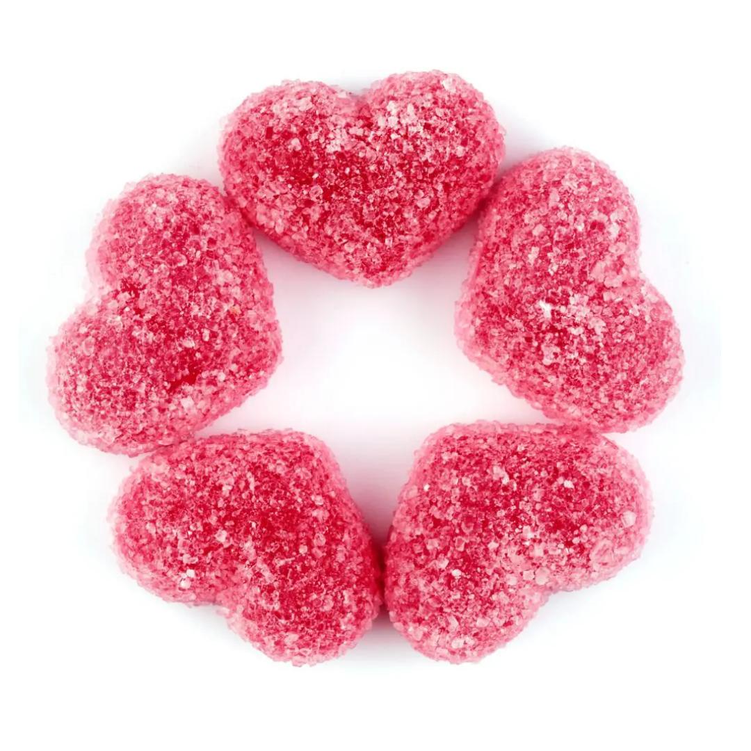 Custom Pick N Mix Candy - Fizzy Strawberry Hearts (Halal) - 100g