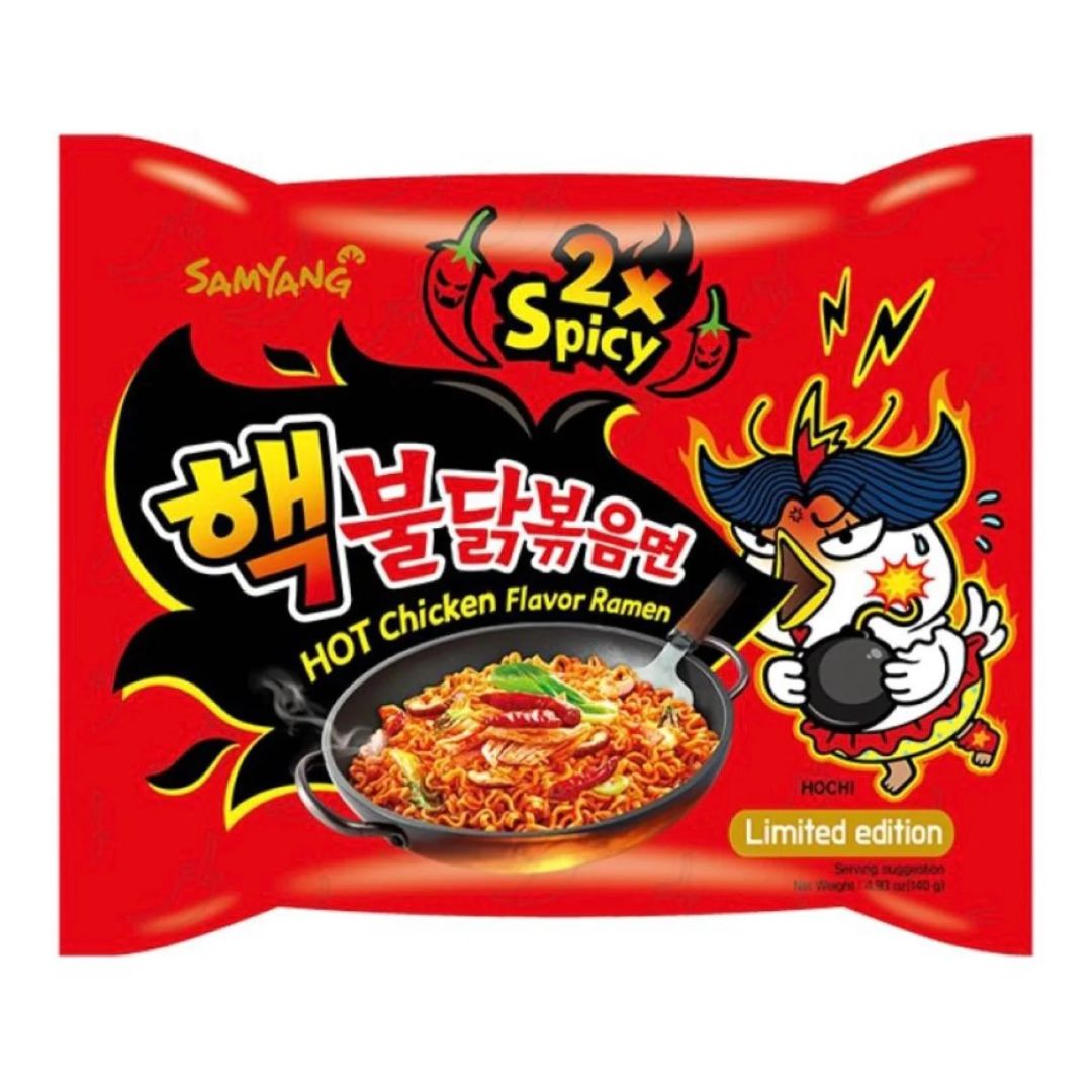 Samyang Buldak 2x Spicy Hot Chicken Flavour Ramen Noodles Single pack (140g)