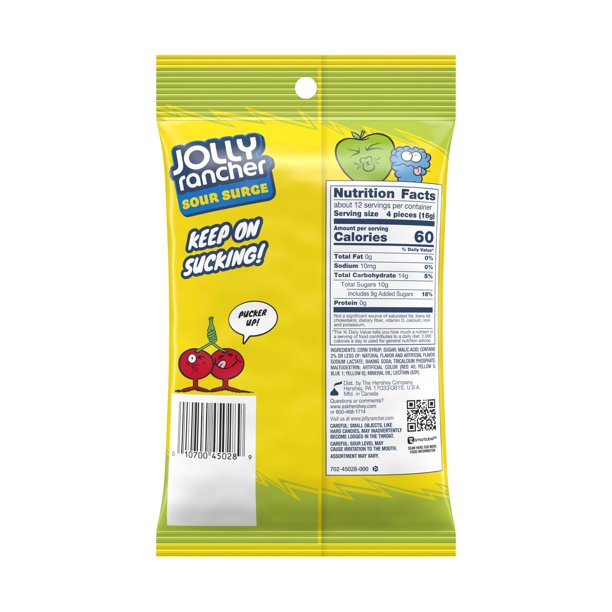 Jolly Rancher Sour Surge Peg Bag (184g)