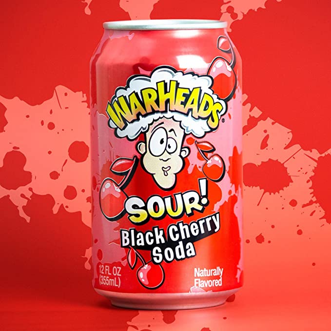 Warheads Sour Black Cherry Soda (355ml)