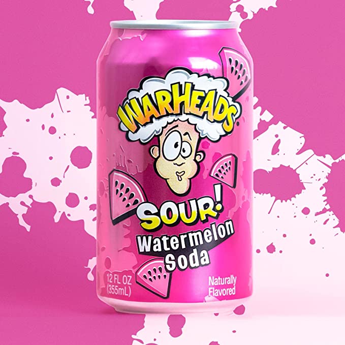 Warheads Sour Watermelon Soda (355ml)